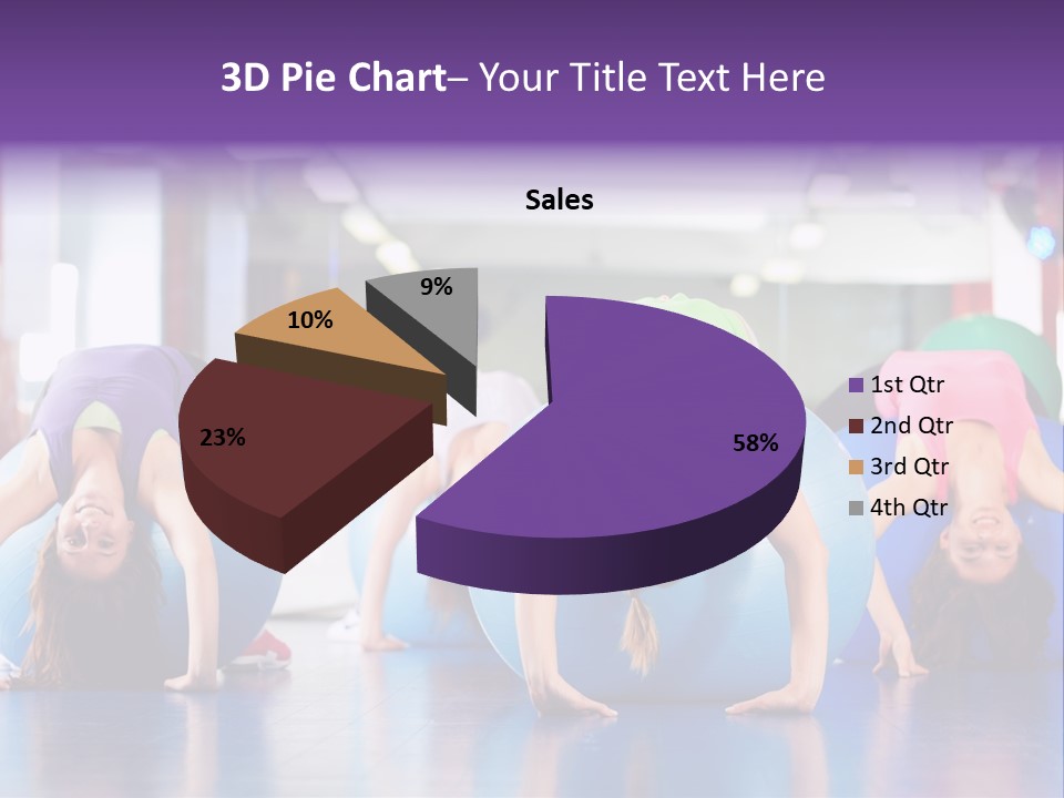 People Ball Sitting Ball PowerPoint Template