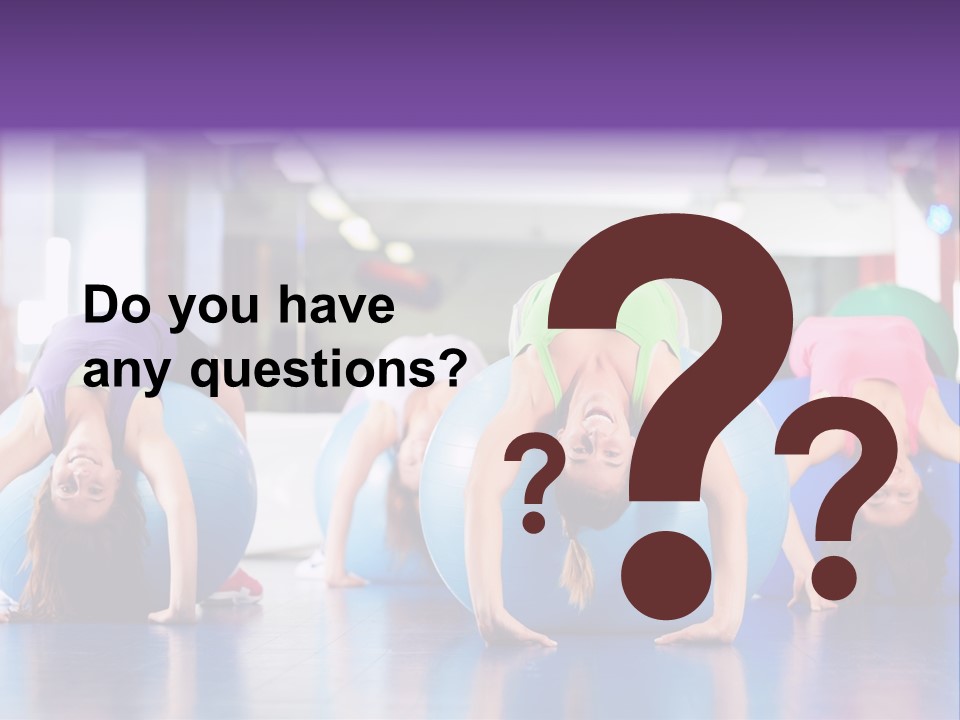 People Ball Sitting Ball PowerPoint Template