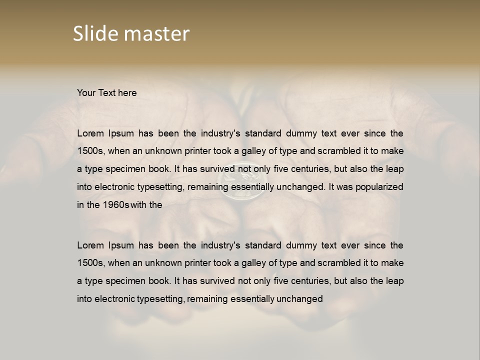 Human Mercy Finger PowerPoint Template