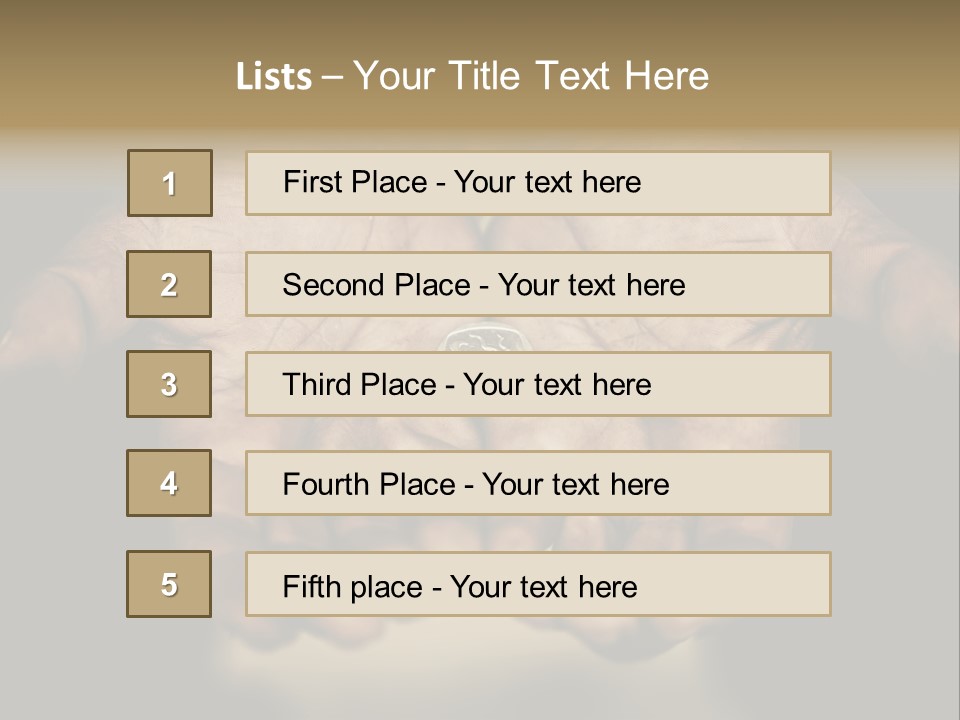 Human Mercy Finger PowerPoint Template