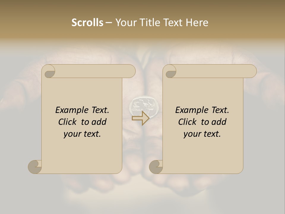Human Mercy Finger PowerPoint Template