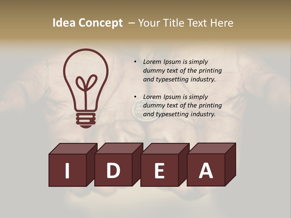 Human Mercy Finger PowerPoint Template