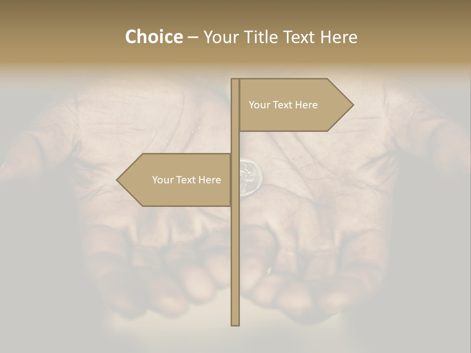 Human Mercy Finger PowerPoint Template