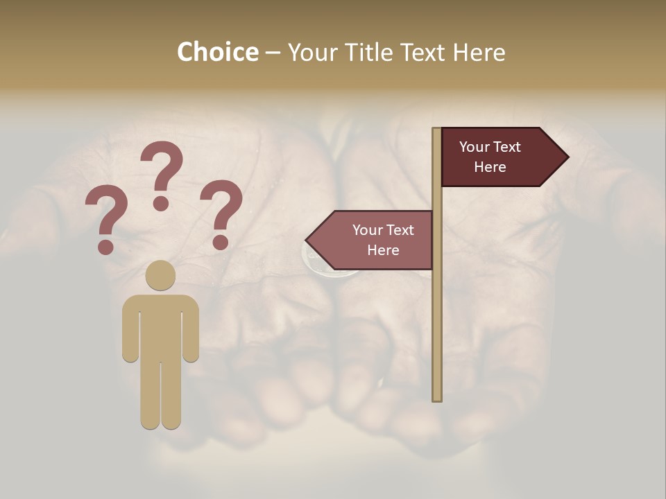 Human Mercy Finger PowerPoint Template