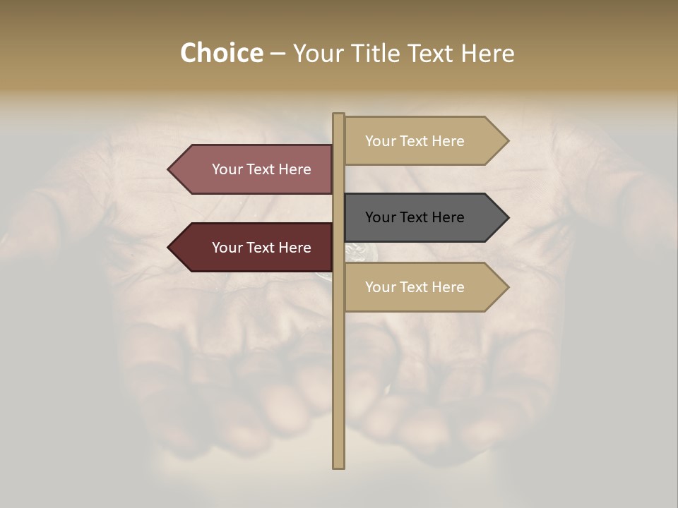 Human Mercy Finger PowerPoint Template