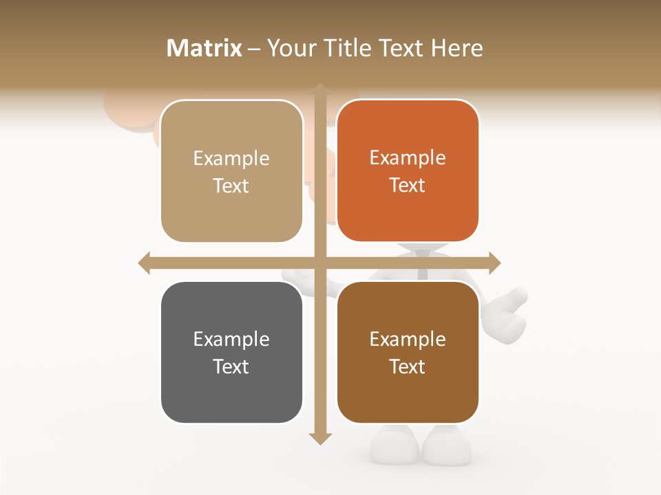 A Person In A Tie With A Thought Bubble PowerPoint Template