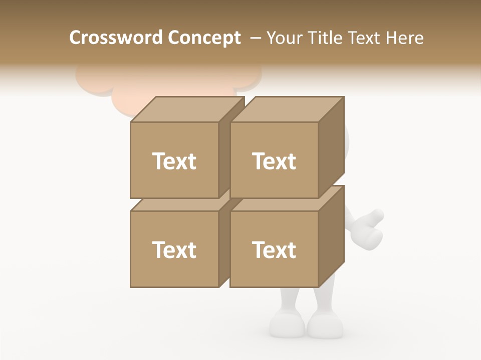 A Person In A Tie With A Thought Bubble PowerPoint Template