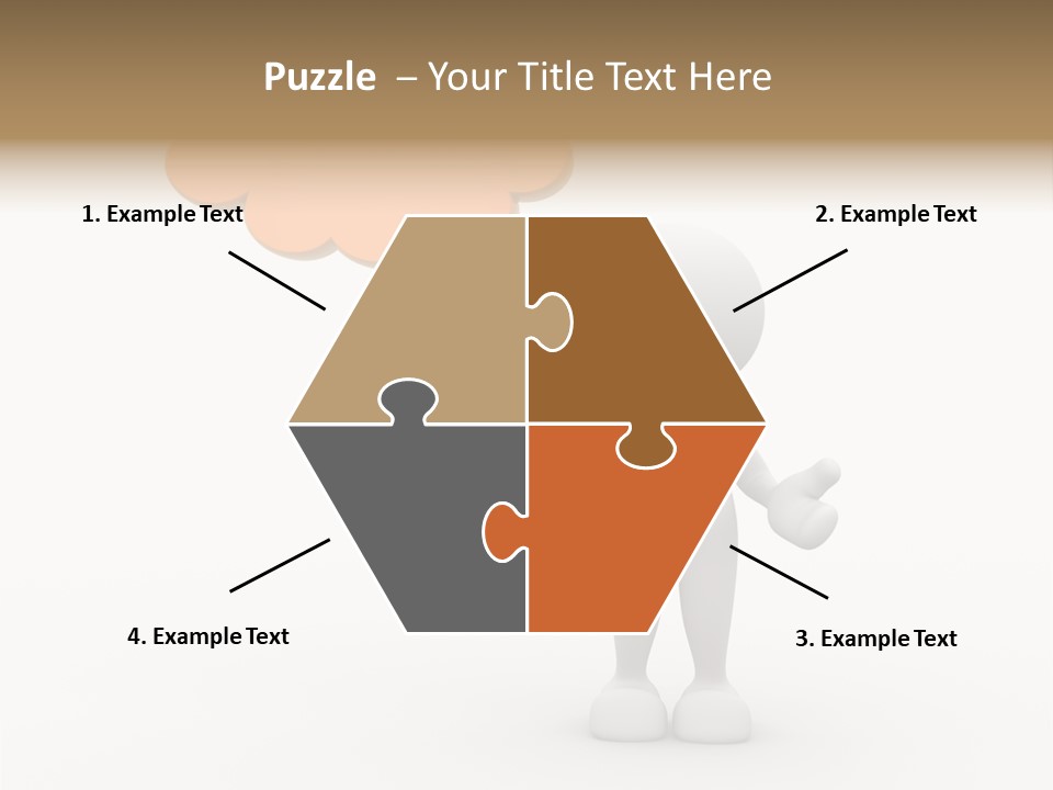 A Person In A Tie With A Thought Bubble PowerPoint Template