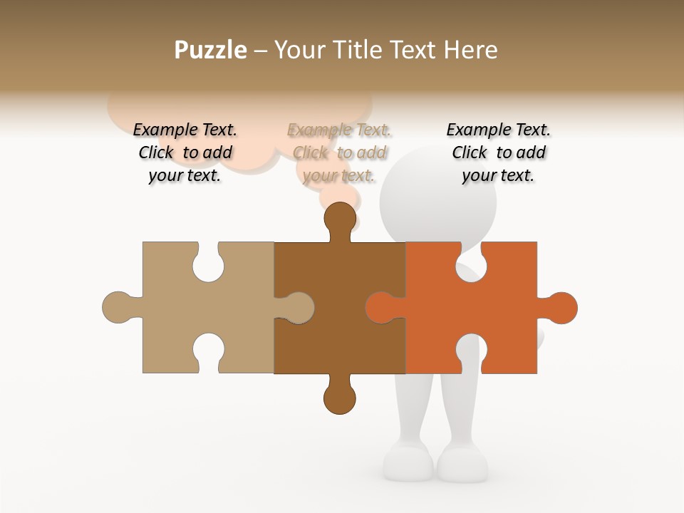 A Person In A Tie With A Thought Bubble PowerPoint Template