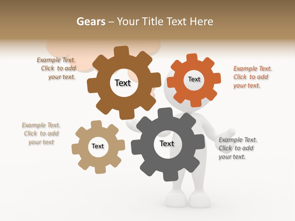 A Person In A Tie With A Thought Bubble PowerPoint Template