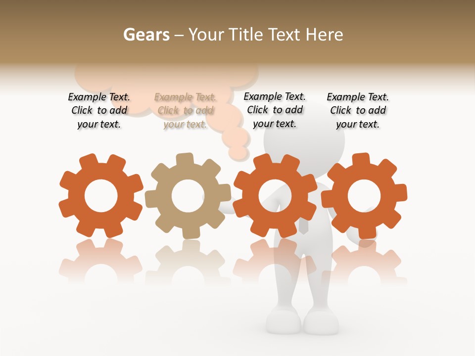 A Person In A Tie With A Thought Bubble PowerPoint Template