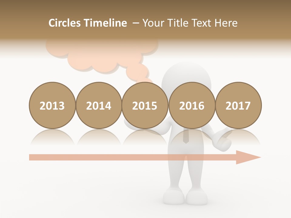 A Person In A Tie With A Thought Bubble PowerPoint Template