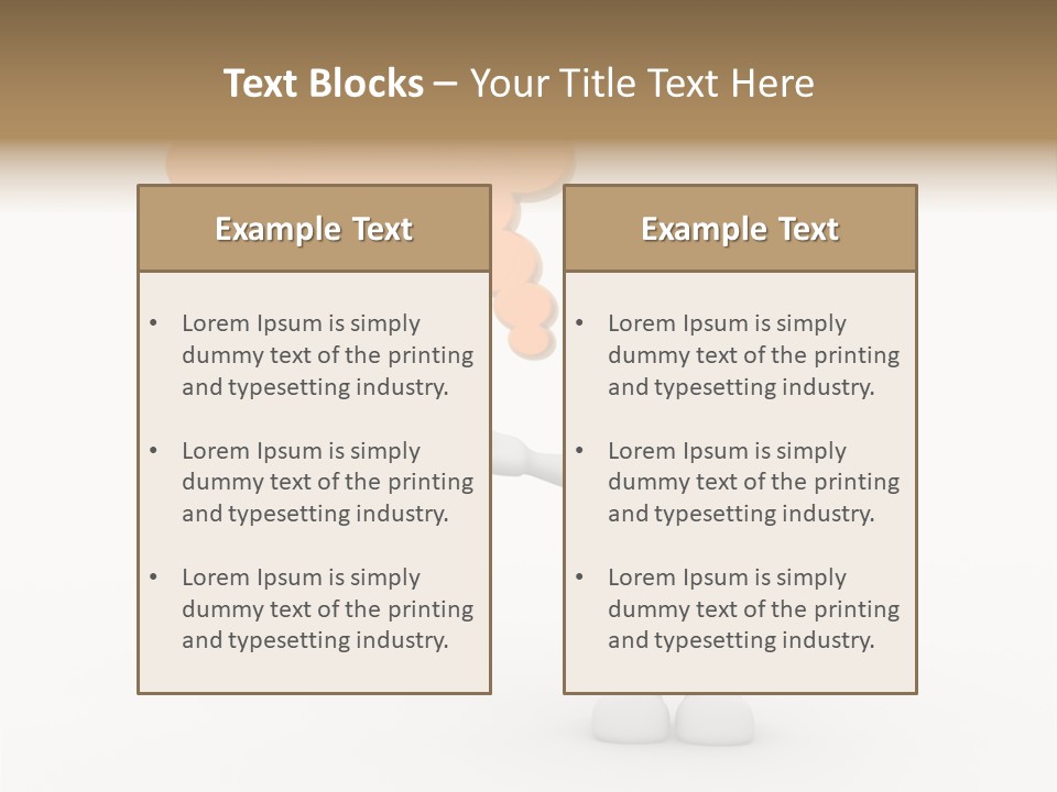 A Person In A Tie With A Thought Bubble PowerPoint Template