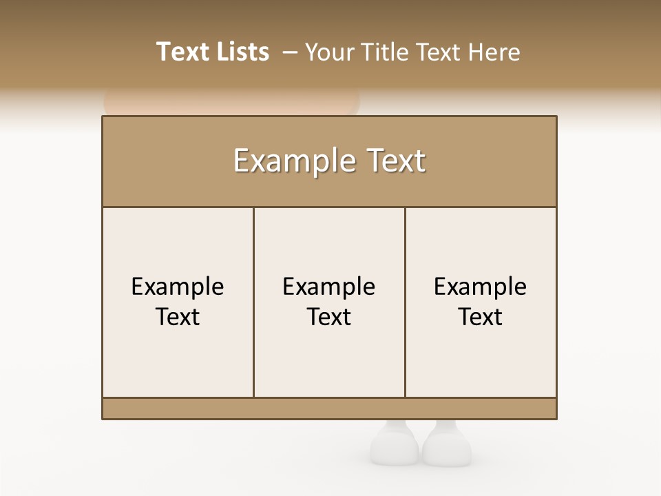 A Person In A Tie With A Thought Bubble PowerPoint Template