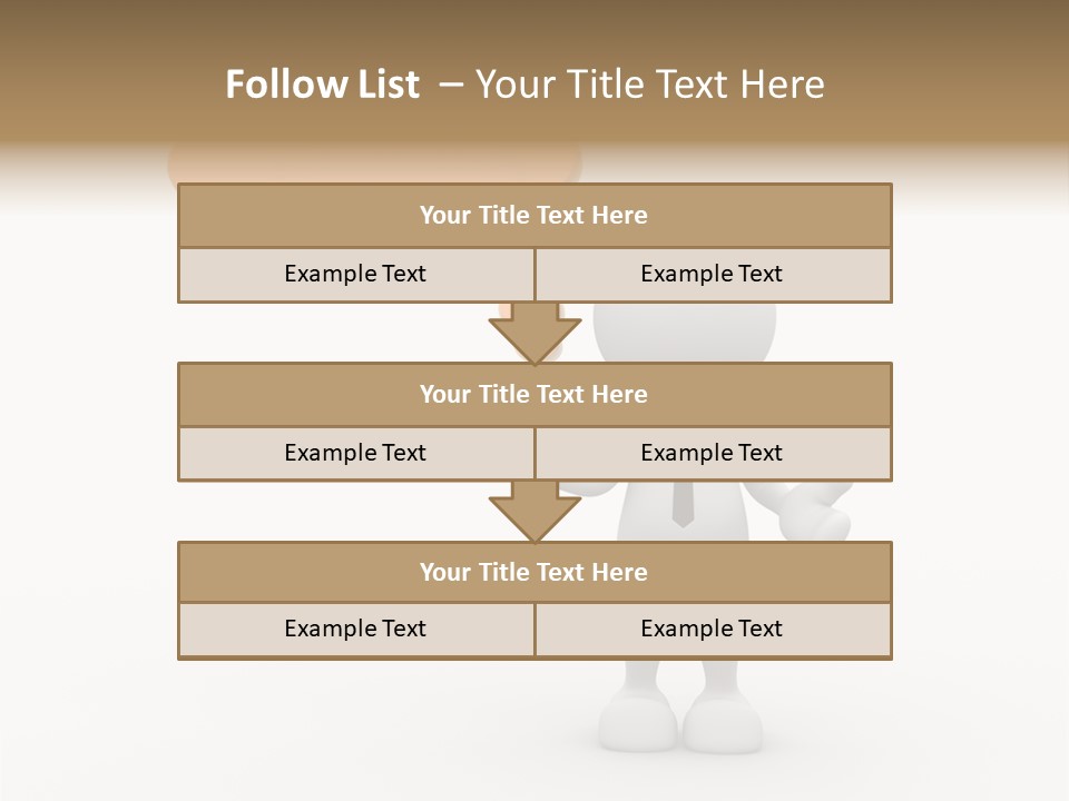 A Person In A Tie With A Thought Bubble PowerPoint Template