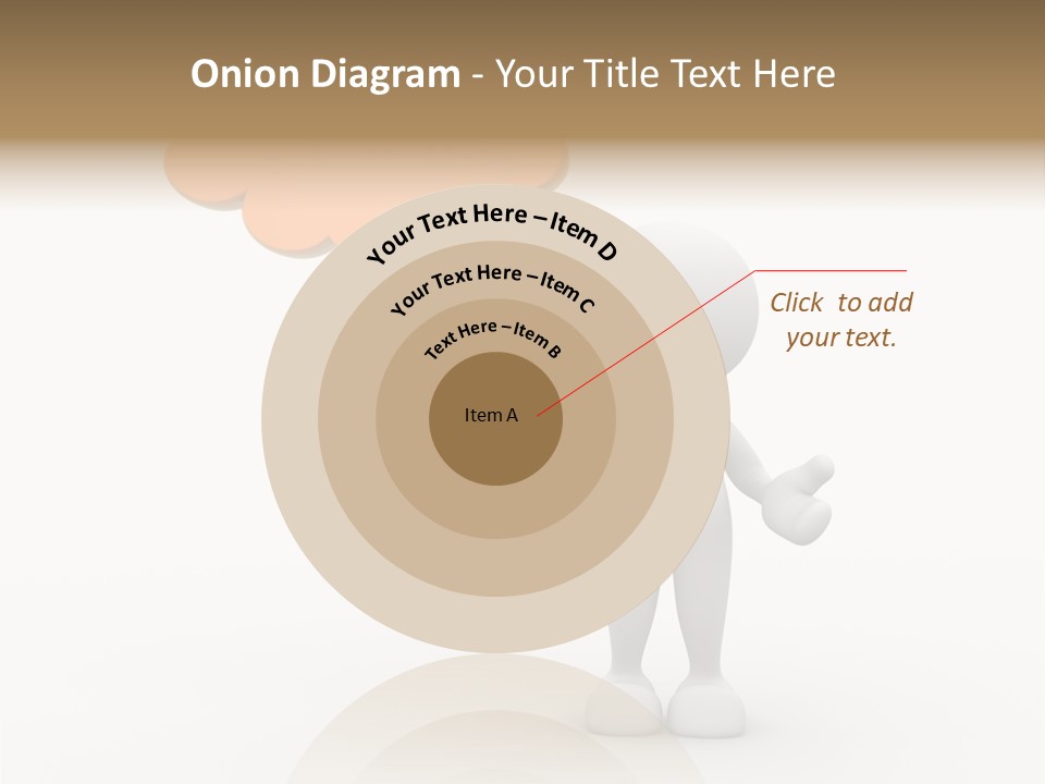 A Person In A Tie With A Thought Bubble PowerPoint Template