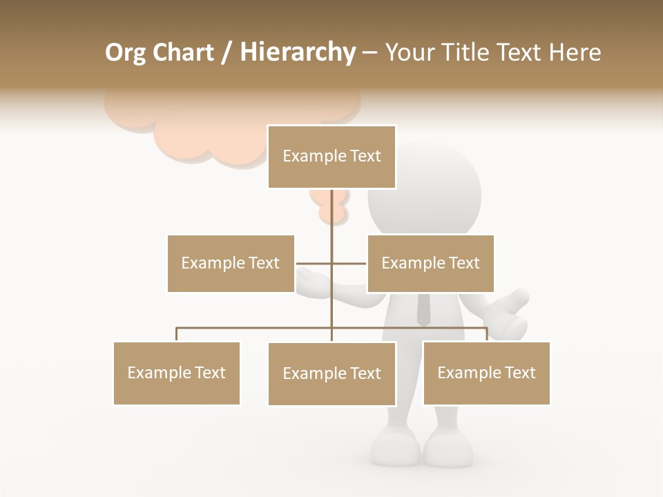 A Person In A Tie With A Thought Bubble PowerPoint Template