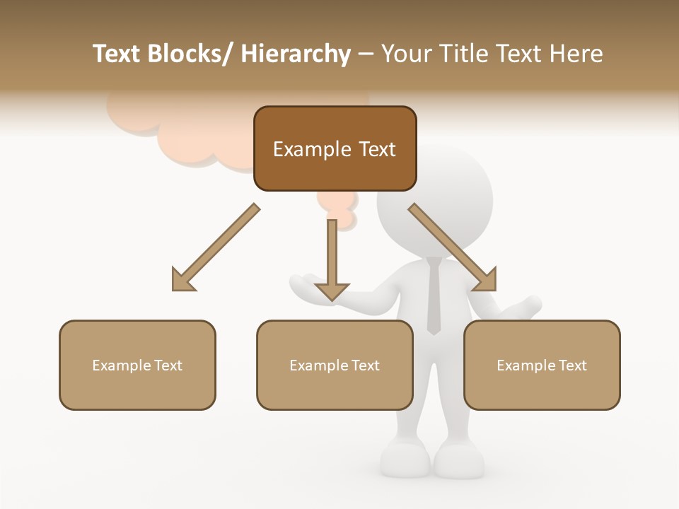 A Person In A Tie With A Thought Bubble PowerPoint Template
