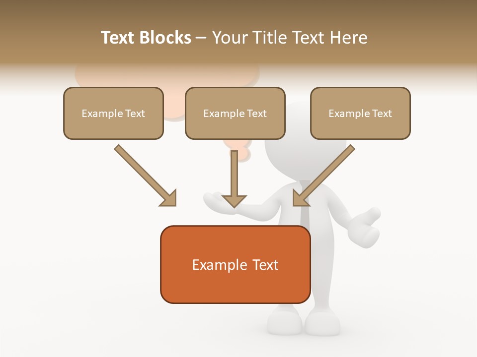 A Person In A Tie With A Thought Bubble PowerPoint Template