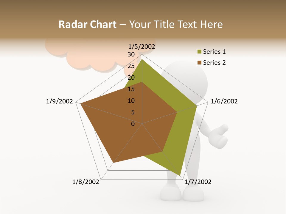 A Person In A Tie With A Thought Bubble PowerPoint Template