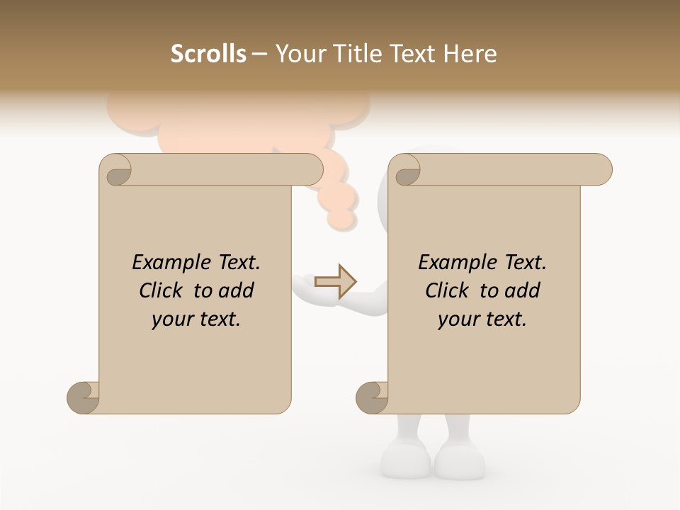 A Person In A Tie With A Thought Bubble PowerPoint Template