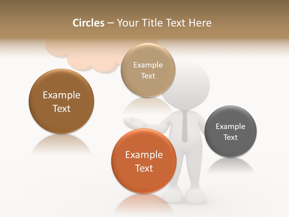 A Person In A Tie With A Thought Bubble PowerPoint Template