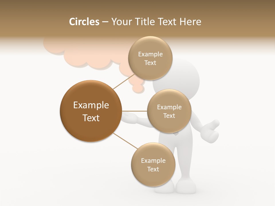 A Person In A Tie With A Thought Bubble PowerPoint Template