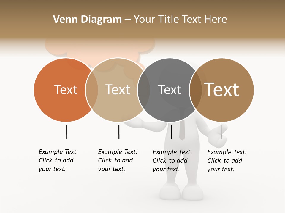 A Person In A Tie With A Thought Bubble PowerPoint Template