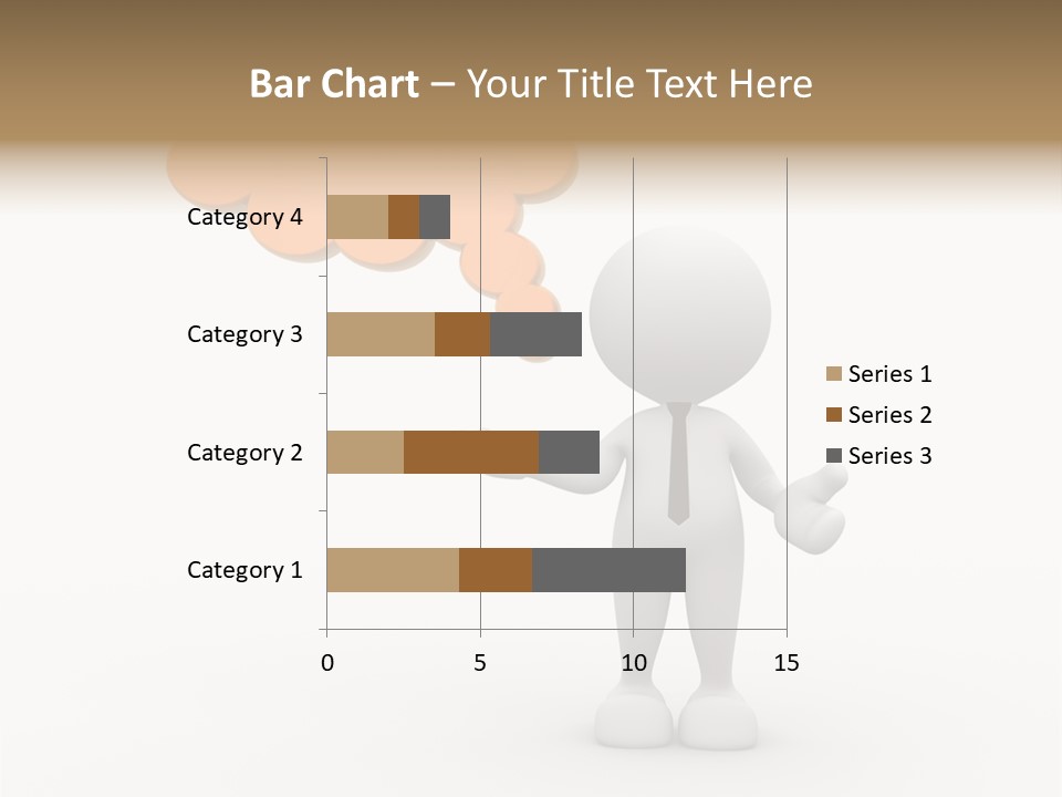 A Person In A Tie With A Thought Bubble PowerPoint Template