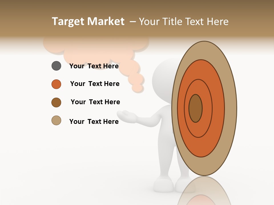 A Person In A Tie With A Thought Bubble PowerPoint Template