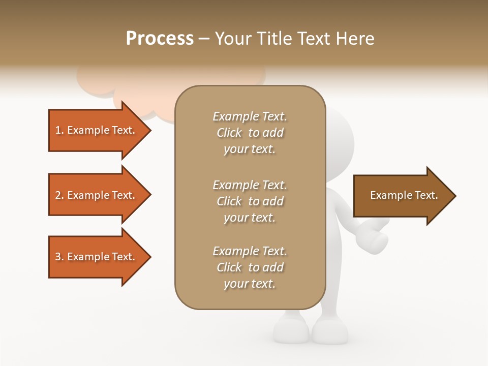 A Person In A Tie With A Thought Bubble PowerPoint Template