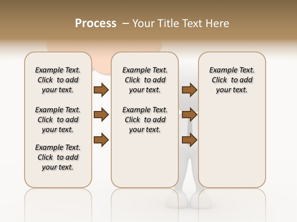 A Person In A Tie With A Thought Bubble PowerPoint Template