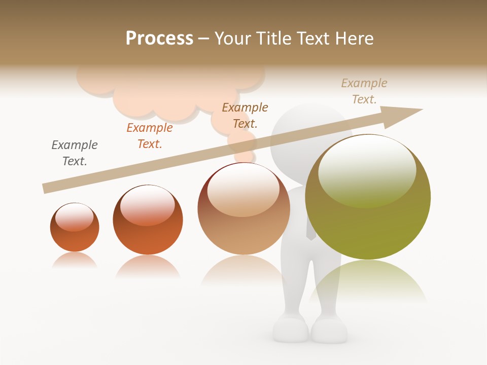 A Person In A Tie With A Thought Bubble PowerPoint Template