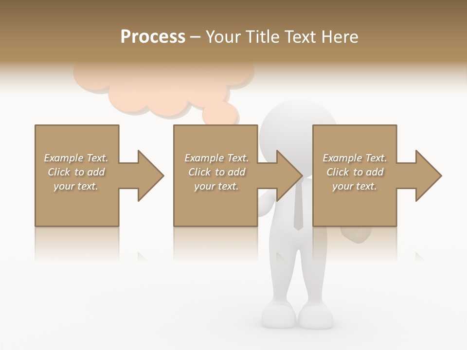 A Person In A Tie With A Thought Bubble PowerPoint Template