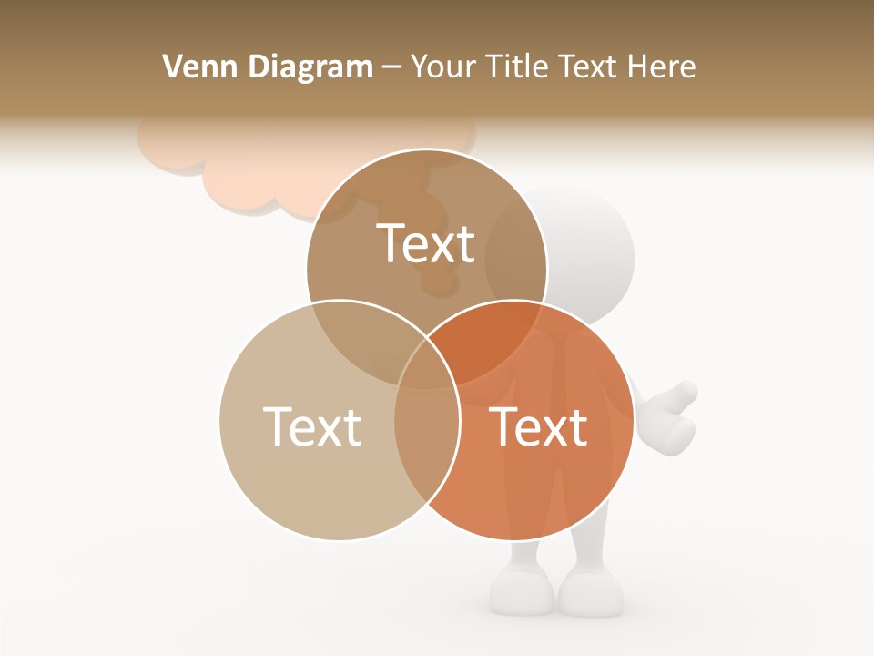 A Person In A Tie With A Thought Bubble PowerPoint Template