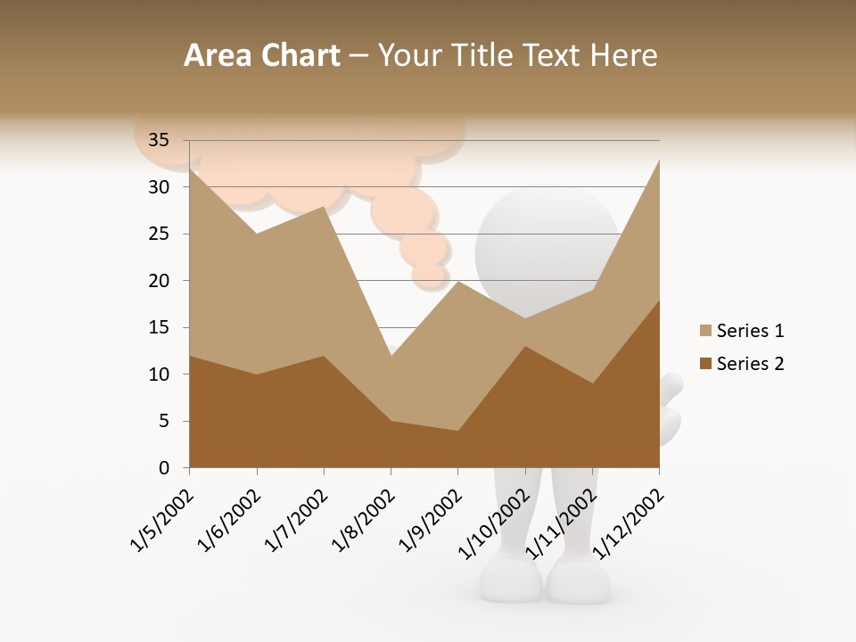 A Person In A Tie With A Thought Bubble PowerPoint Template