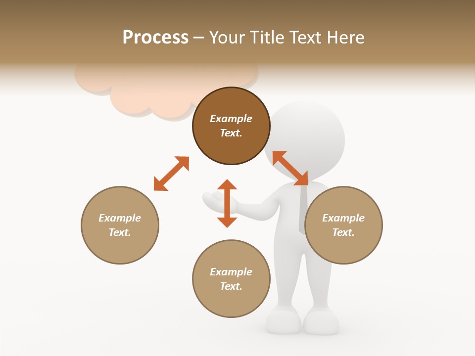 A Person In A Tie With A Thought Bubble PowerPoint Template