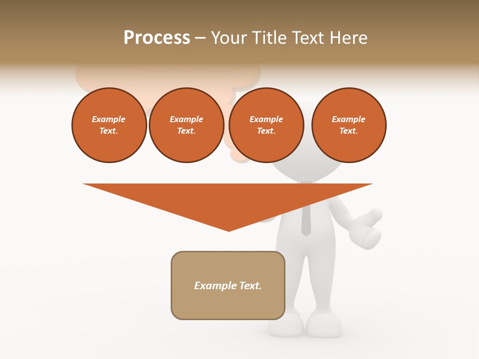 A Person In A Tie With A Thought Bubble PowerPoint Template