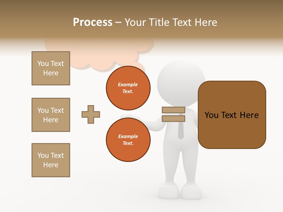 A Person In A Tie With A Thought Bubble PowerPoint Template