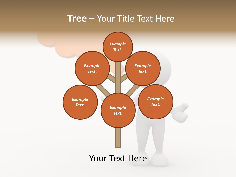 A Person In A Tie With A Thought Bubble PowerPoint Template