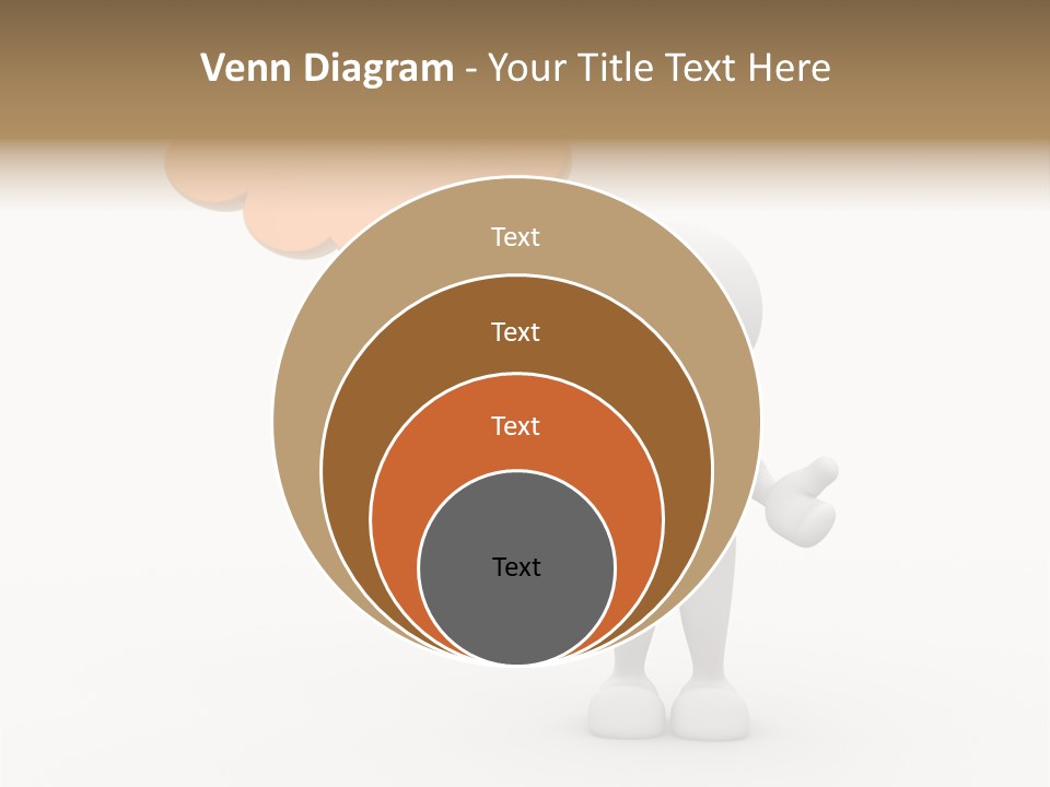 A Person In A Tie With A Thought Bubble PowerPoint Template