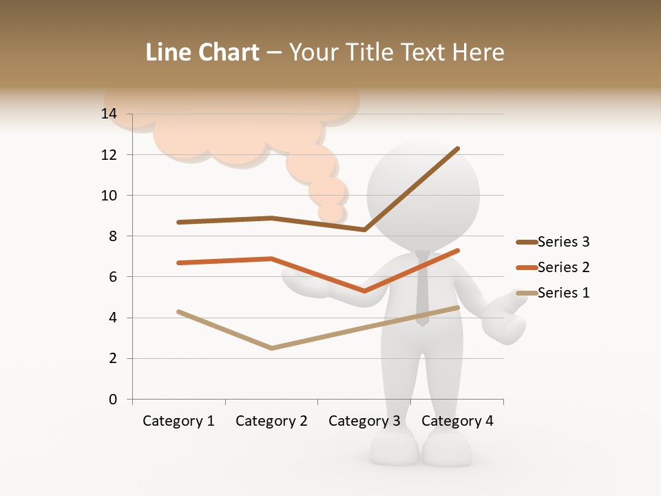 A Person In A Tie With A Thought Bubble PowerPoint Template