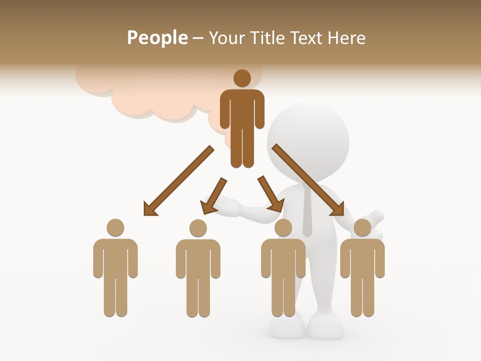 A Person In A Tie With A Thought Bubble PowerPoint Template