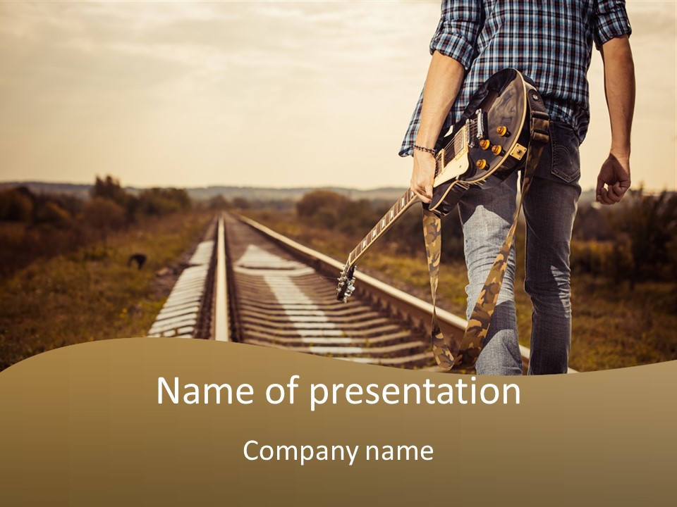 Rural Artistic Man PowerPoint Template