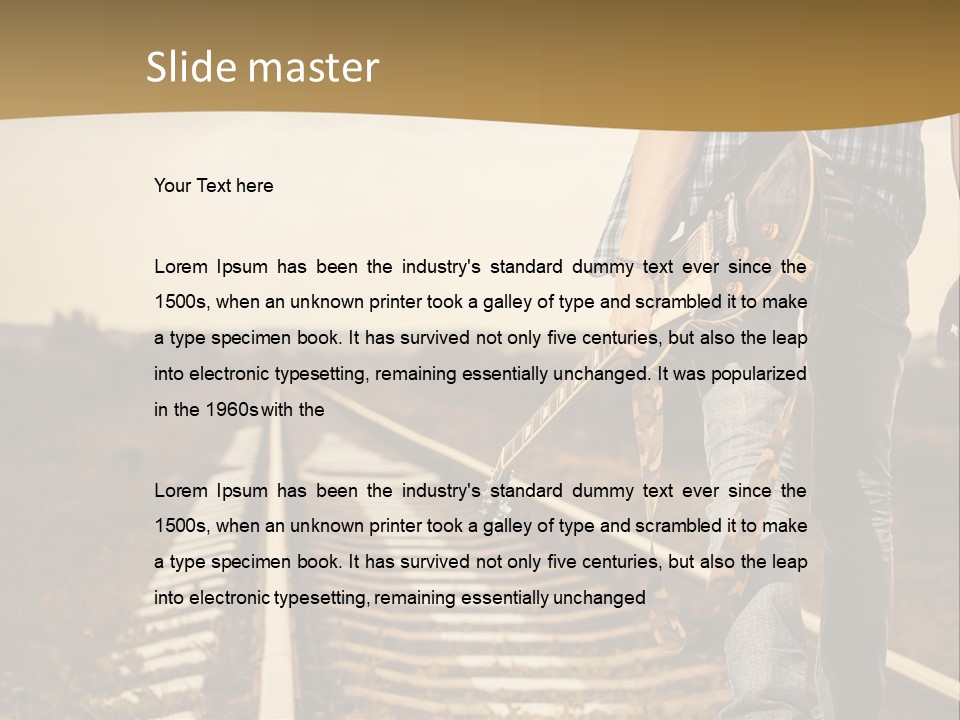 Rural Artistic Man PowerPoint Template