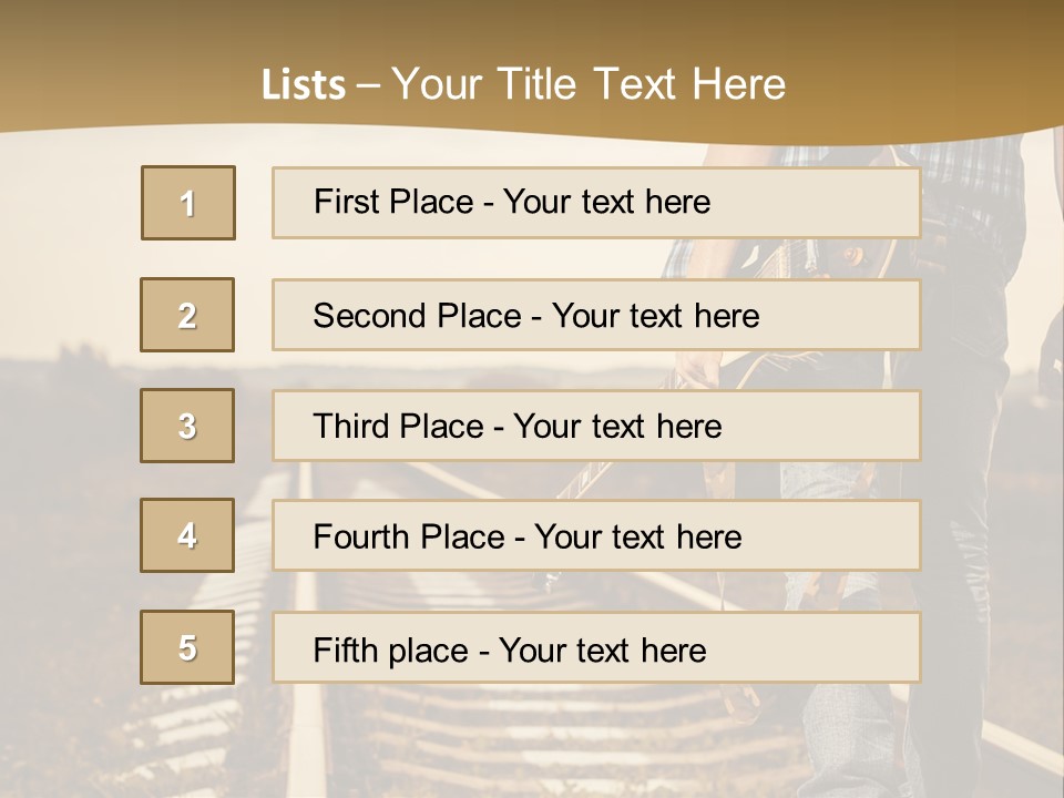 Rural Artistic Man PowerPoint Template