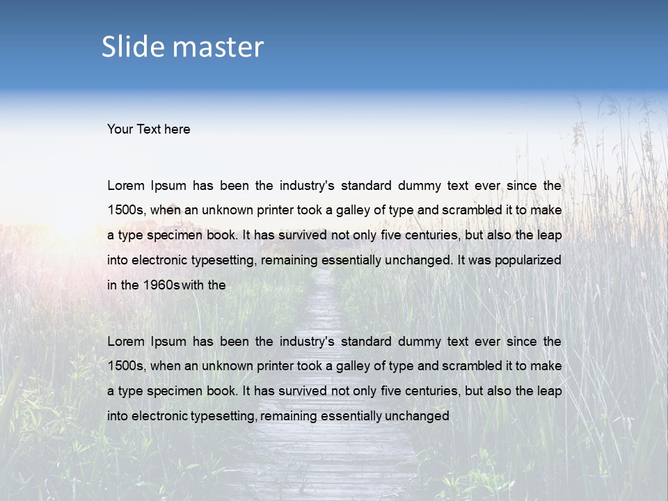 Natural Sun Sunset PowerPoint Template