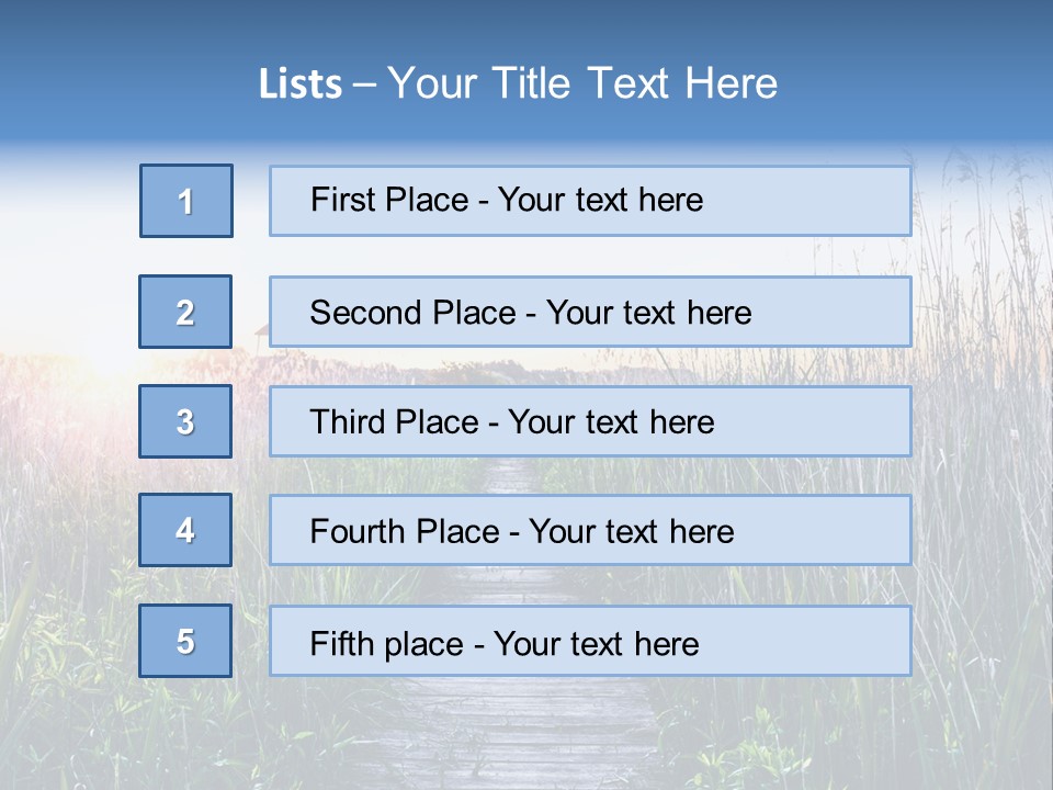 Natural Sun Sunset PowerPoint Template