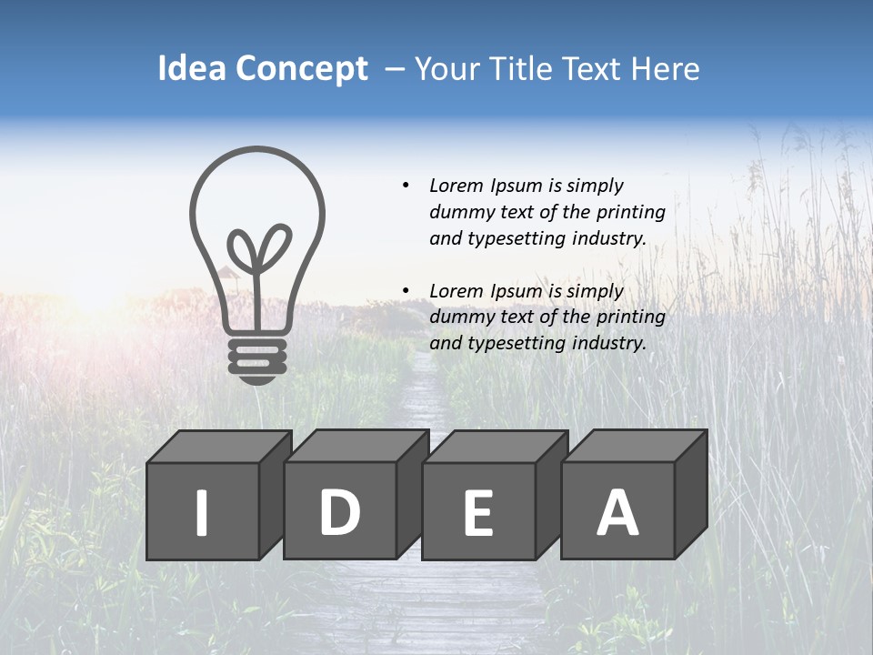 Natural Sun Sunset PowerPoint Template