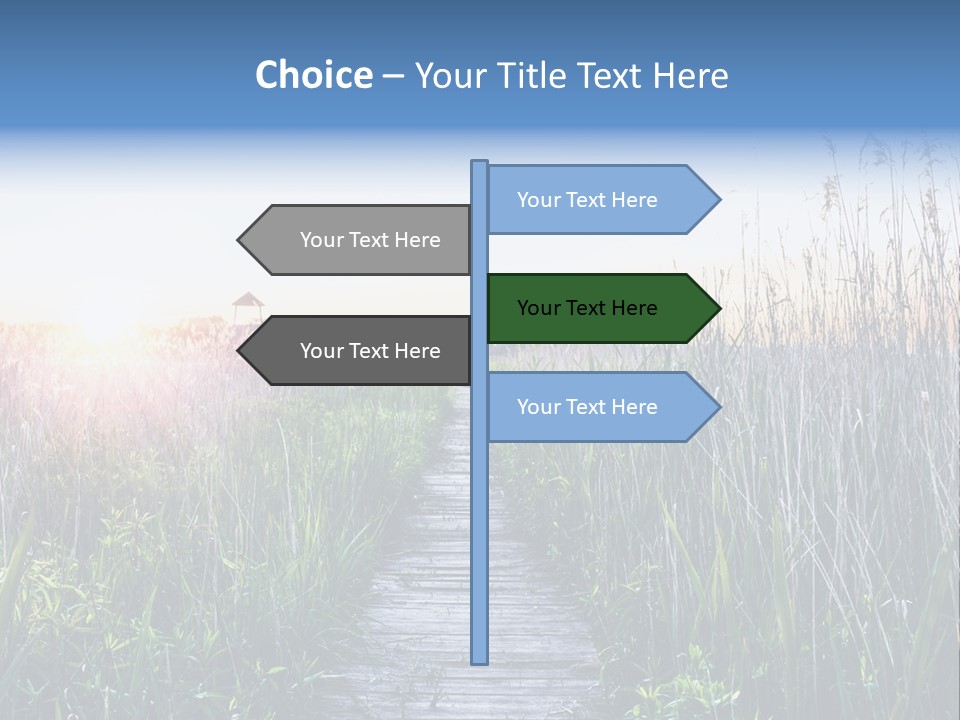 Natural Sun Sunset PowerPoint Template